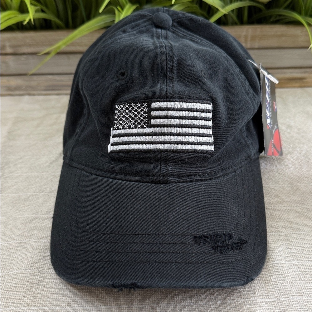 NU-FIT KC Caps Tactical Hat Black American Flag Special Forces Cap NWT
